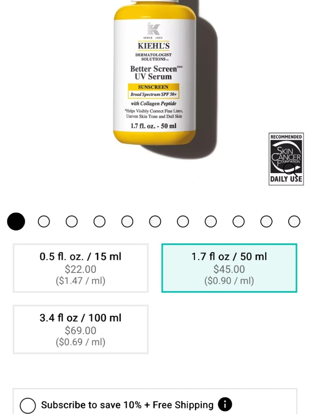 Better Screen™ UV Serum SPF 50+ Facial Sunscreen with Collagen Peptide